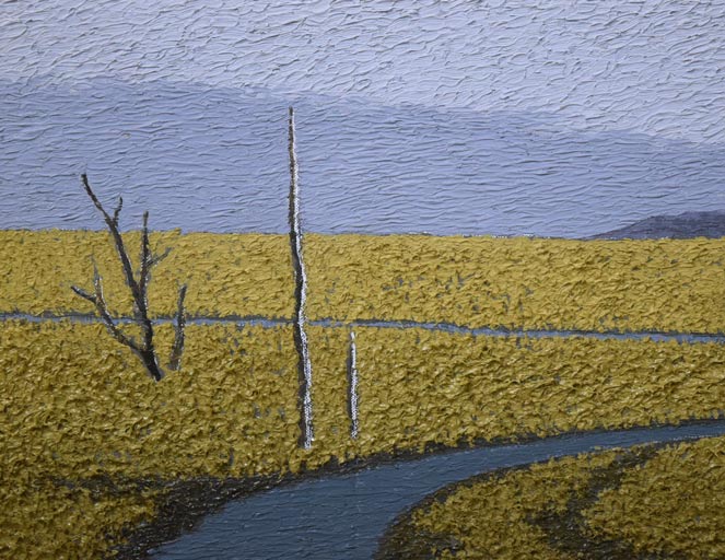 三浦俊輔「根釧原野」油絵・F4号 拡大画像1