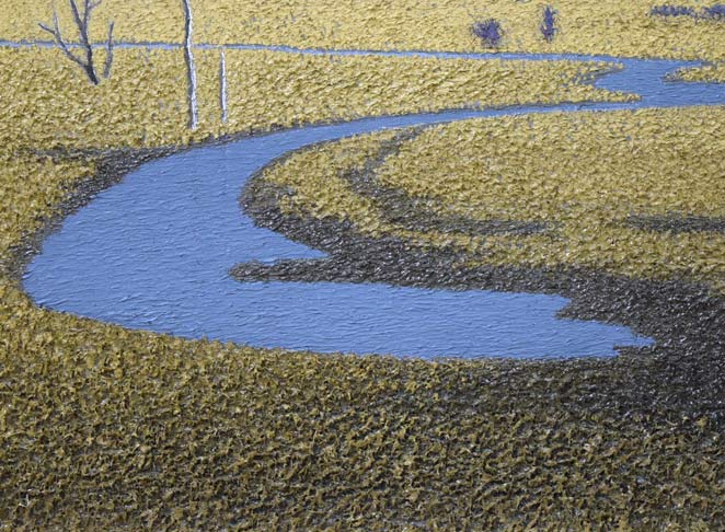 三浦俊輔「根釧原野」油絵・F4号 拡大画像3