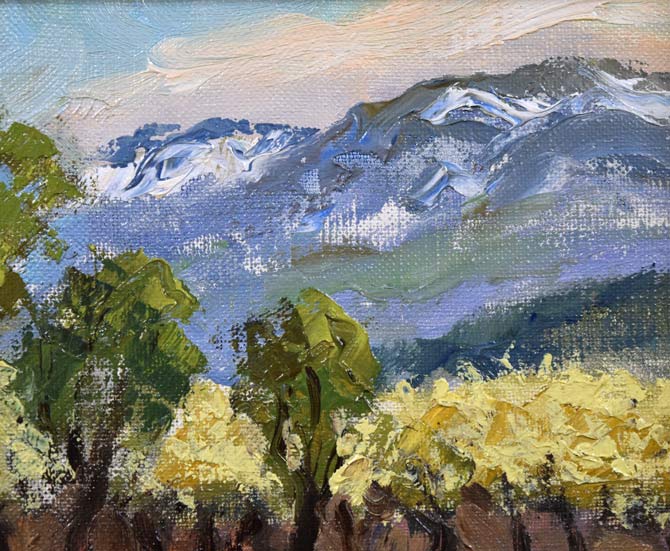 宮川魏「河岸の林檎園(余市町)」油絵・F3号 拡大画像2