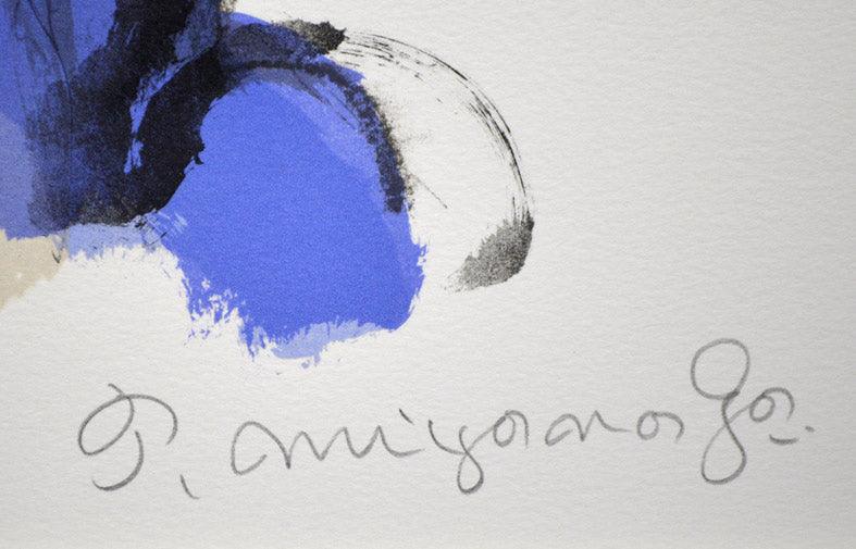 宮永岳彦「婦人像」リトグラフ 鉛筆サイン部分