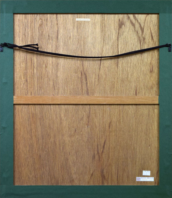 宮永岳彦「女性像」リトグラフ 額縁裏側部分