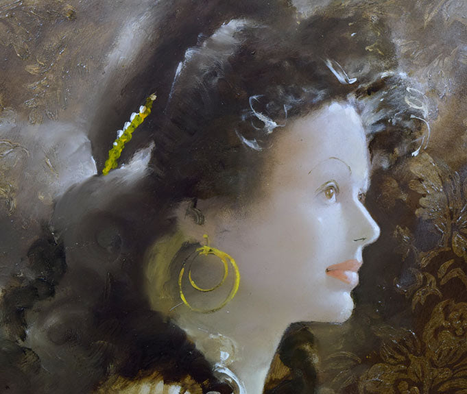 宮永岳彦「雅」油絵・F10号 拡大画像1