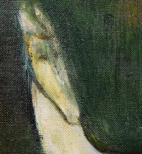 杢田たけを「花馬車」油絵・F8号 拡大画像2