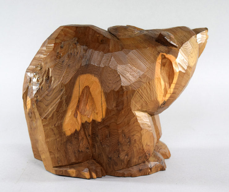 引間二郎(木歩)「かたらい」木彫熊(八雲) 全体像5