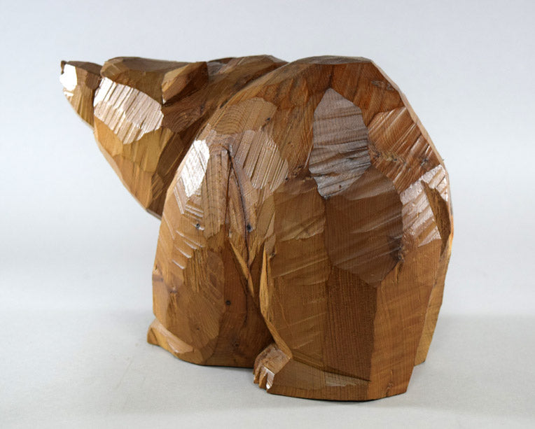 引間二郎(木歩)「かたらい」木彫熊(八雲) 全体像8