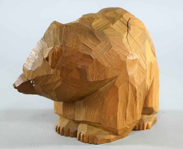 引間二郎「八雲熊」木彫・高さ11.5cm 全体像4