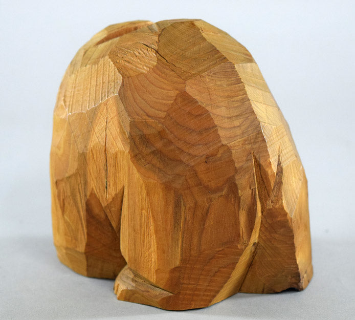 引間二郎「八雲熊」木彫・高さ11.5cm 全体像6