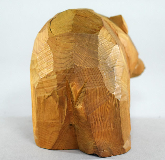 引間二郎「八雲熊」木彫・高さ11.5cm 全体像7