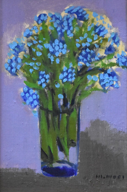 森松治「忘れな草」油絵・変形2号 作品全体拡大画像