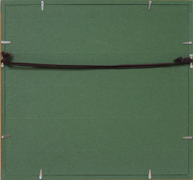 森本光子「薔薇」水彩画 額縁裏側画像