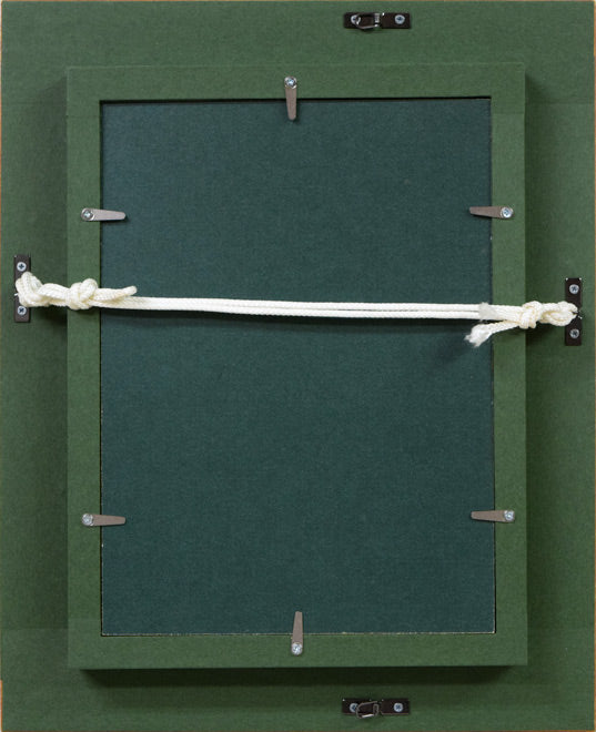 森本光子「花」油絵・SM 額縁裏側画像