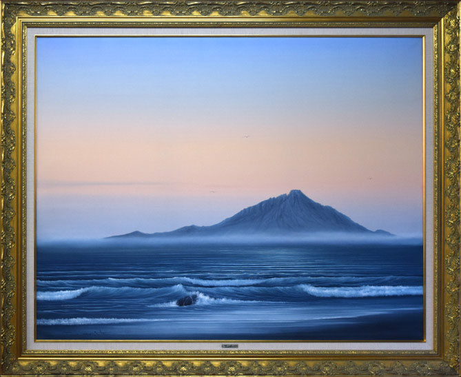 森田哲隆「利尻岳」油絵・F50号