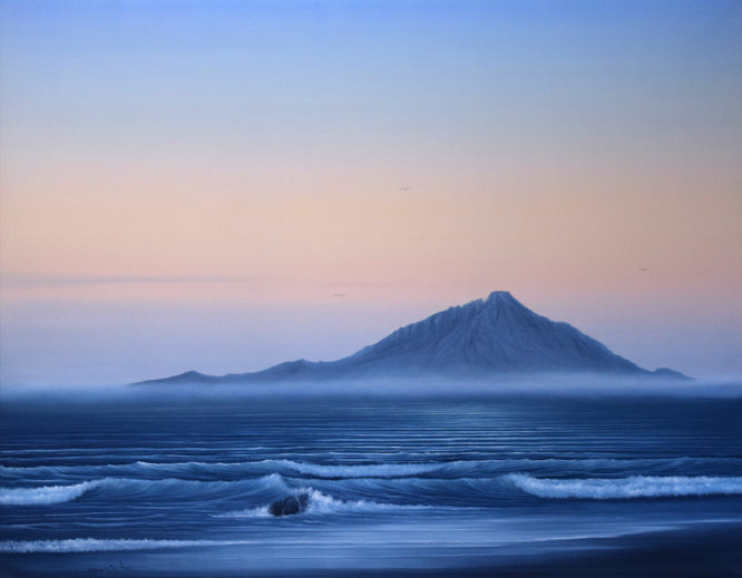 森田哲隆「利尻岳」油絵・F50号 作品全体拡大画像