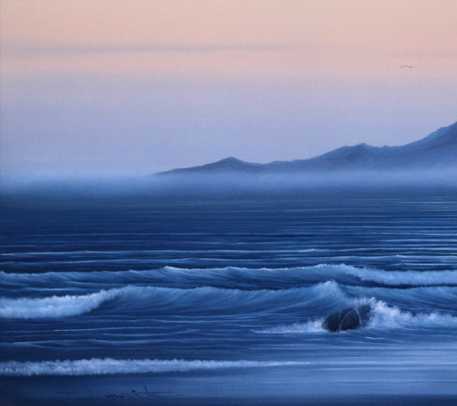 森田哲隆「利尻岳」油絵・F50号 拡大画像3