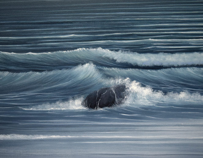 森田哲隆「利尻岳」油絵・F50号 拡大画像5