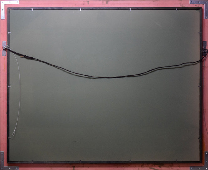 森田哲隆「利尻岳」油絵・F50号 額縁裏側画像