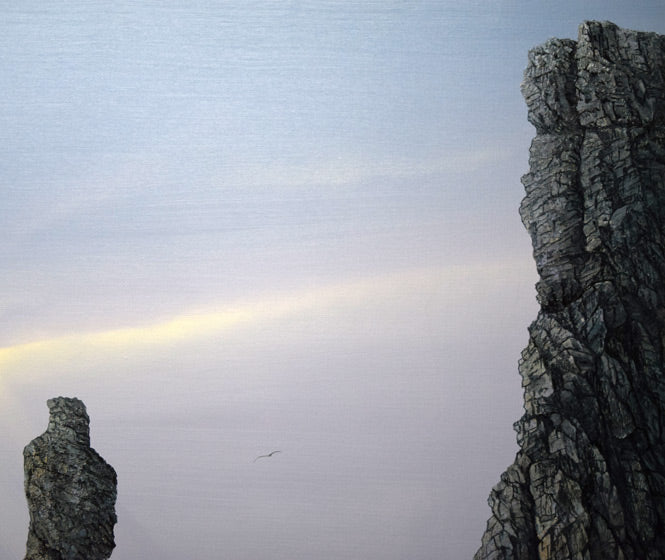 森田哲隆「積丹岬(女郎子岩)」油絵・F50号 拡大画像4