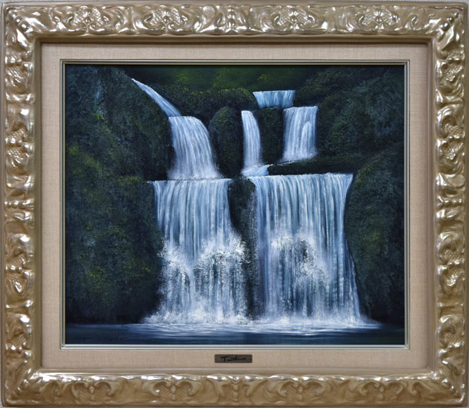 森田哲隆「関之尾滝(宮崎県都城)」油絵・F8号