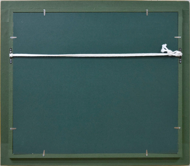 森田哲隆「関之尾滝(宮崎県都城)」油絵・F8号 額縁裏側画像