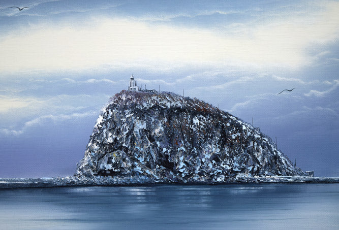 森田哲隆「節厳(室蘭・大黒島)」油絵・F10号 拡大画像4