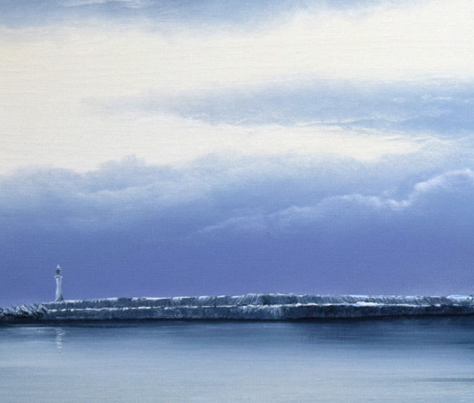 森田哲隆「節厳(室蘭・大黒島)」油絵・F10号 拡大画像3