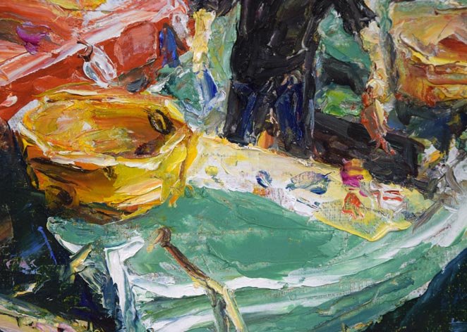 村上選「海の人」油絵・SM 拡大画像2