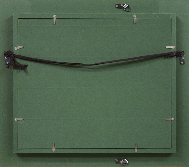 村元俊郎「花」油絵・F3号 額縁裏側画像