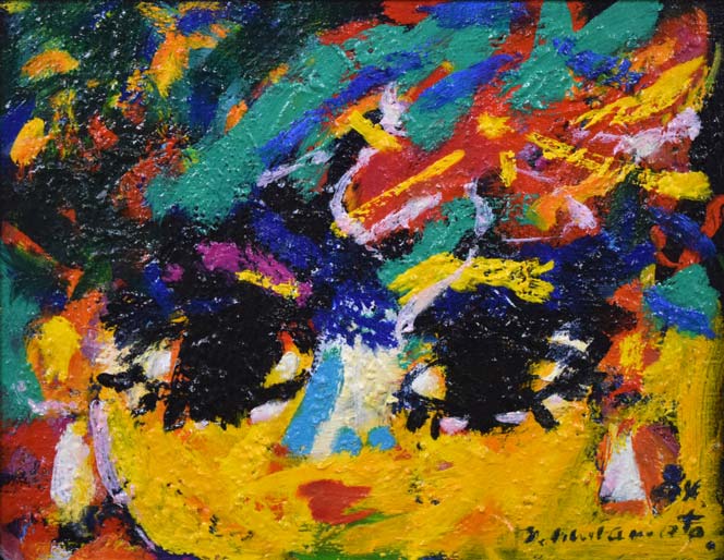 村元俊郎「セニョリータ」油絵・F6号 作品全体拡大画像