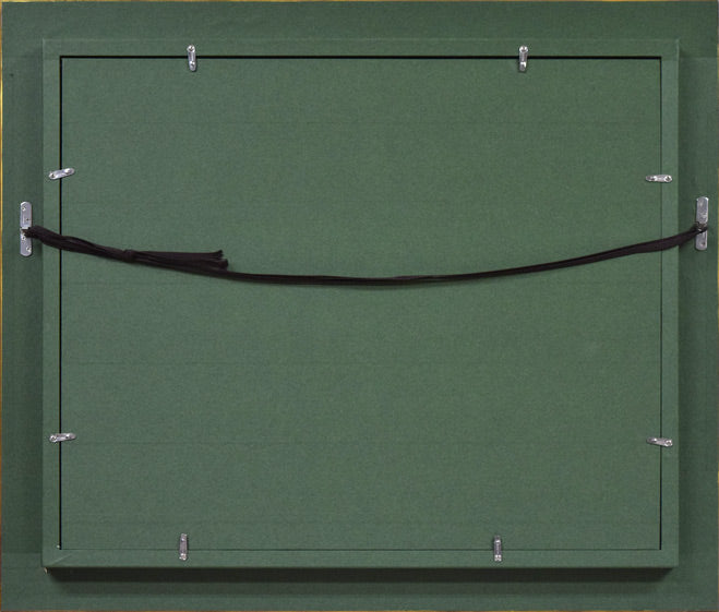 村元俊郎「セニョリータ」油絵・F6号 額縁裏側画像