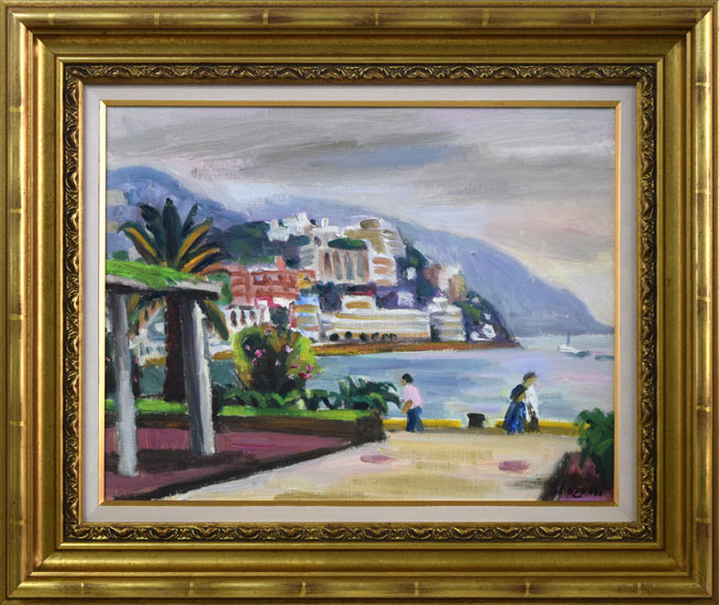 村田省蔵「六月の熱海」油絵・F6号