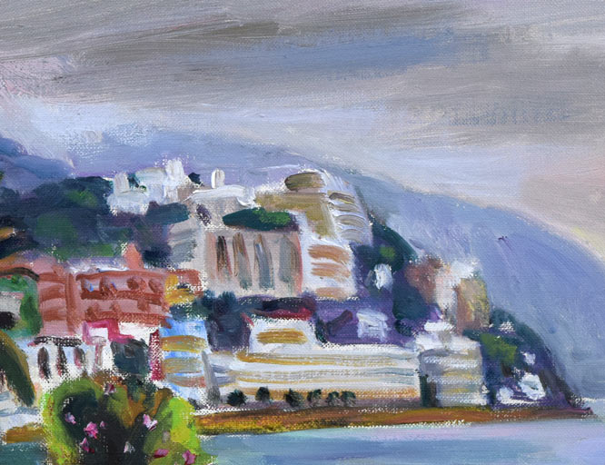 村田省蔵「六月の熱海」油絵・F6号 拡大画像1