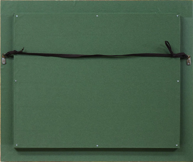 村田省蔵「六月の熱海」油絵・F6号 額縁裏側画像