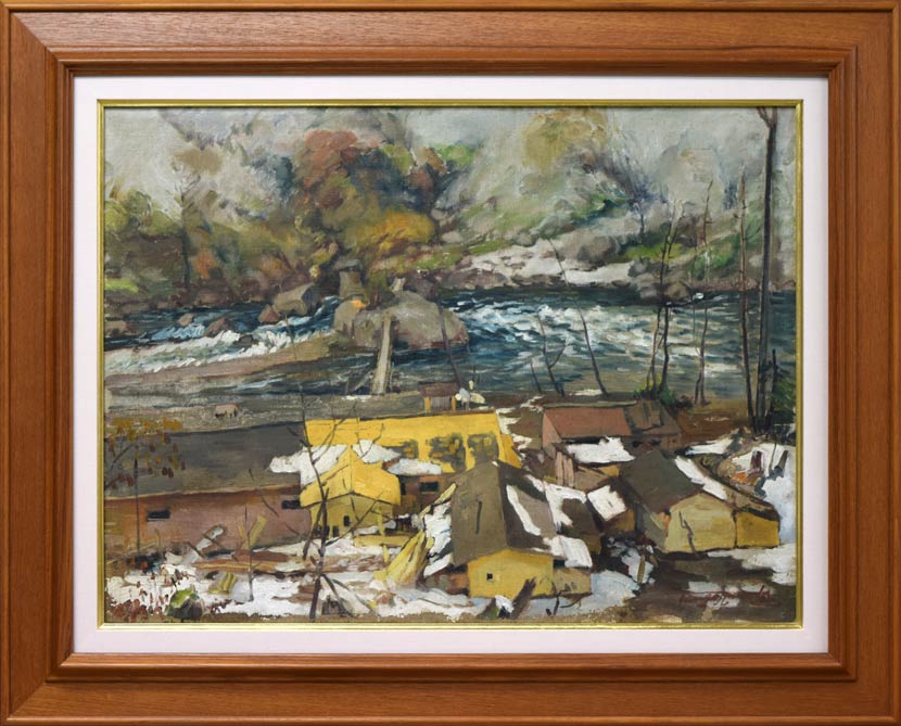 村田丹下「層雲峡」油絵・P12号