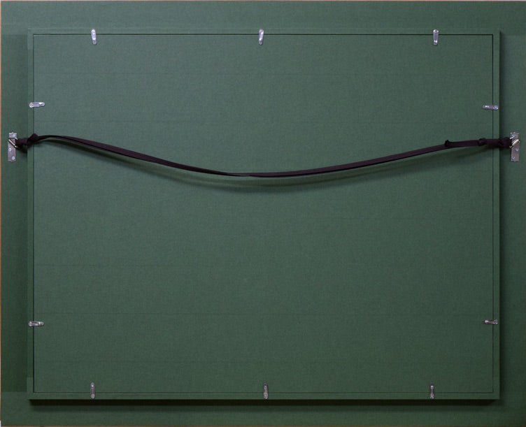 村田丹下「層雲峡」油絵・P12号 額縁裏側部分