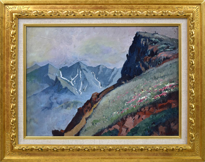 村田丹下「大雪山黒岳」油絵・P8号