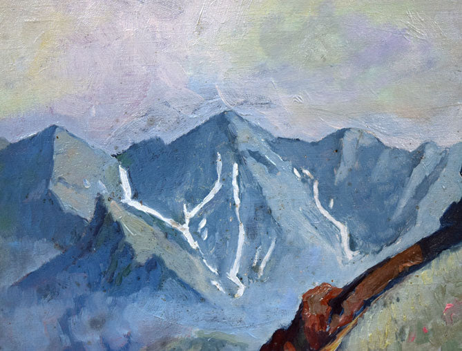 村田丹下「大雪山黒岳」油絵・P8号 拡大画像1