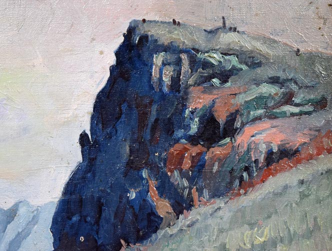 村田丹下「大雪山黒岳」油絵・P8号 拡大画像2