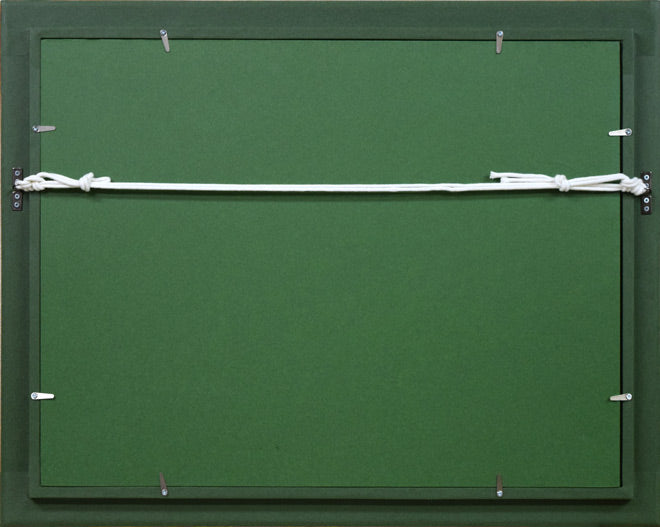 村田丹下「大雪山黒岳」油絵・P8号 額縁裏側画像