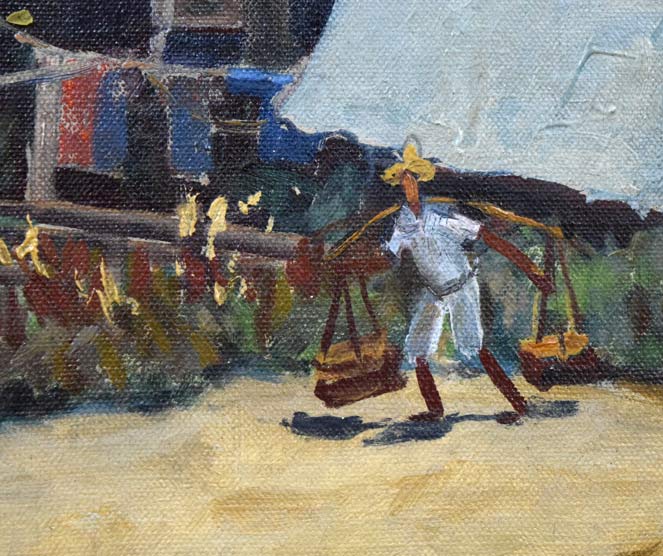 村田丹下「室蘭風景」油絵・P8号 拡大画像4