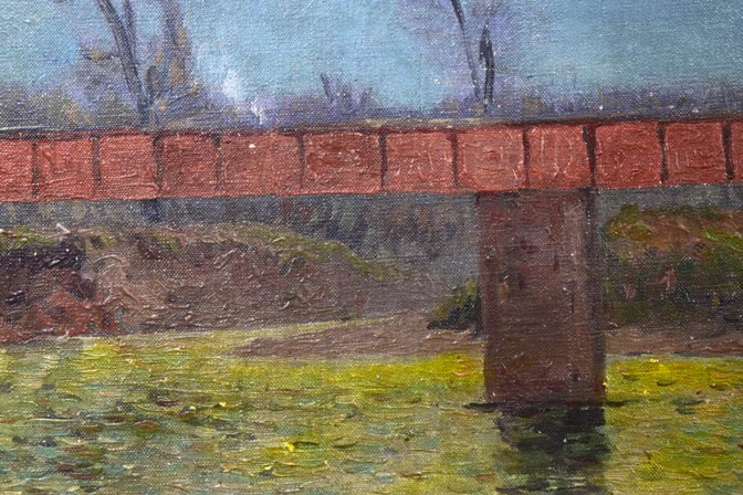 村田丹下「大雪山」油絵・P8号 拡大画像5