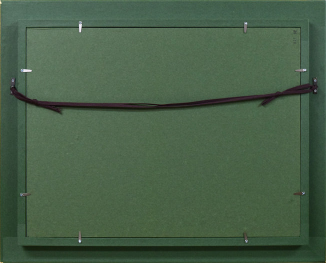 村田丹下「大雪山」油絵・P8号 額縁裏側画像