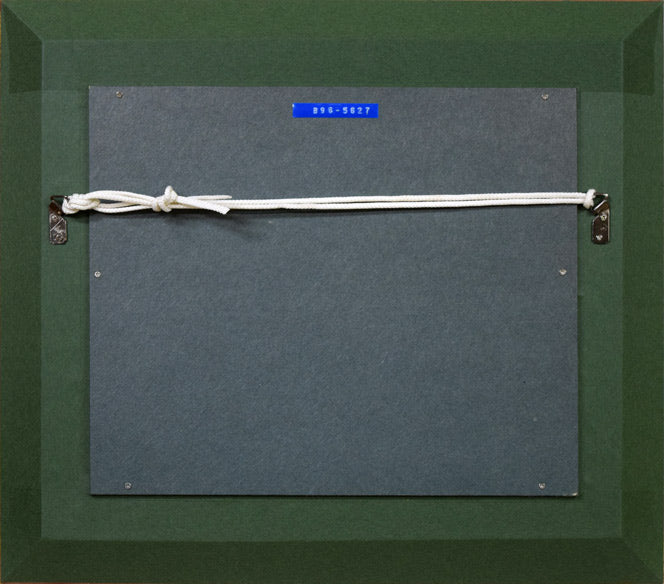 村田省蔵「洞爺湖」油絵・F3号 額縁裏側画像