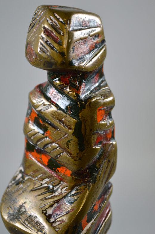 流政之「風雪100年」ブロンズ・漆 拡大部分2