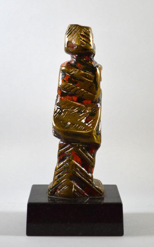 流政之「風雪100年」ブロンズ・漆 拡大部分3