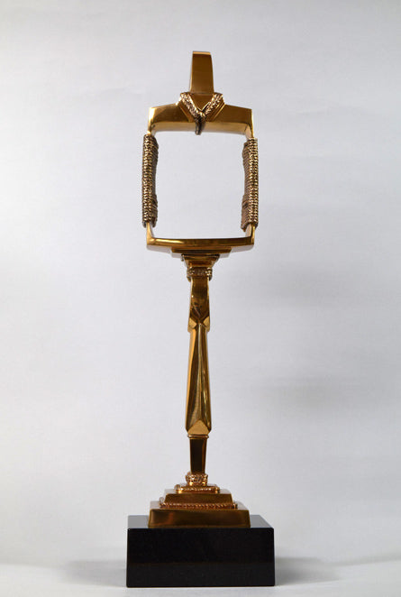 流政之「サキモリ2003」ブロンズ作品 作品全体画像1(前面)