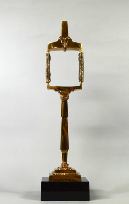 流政之「サキモリ2003」ブロンズ作品 作品全体画像6(後面)