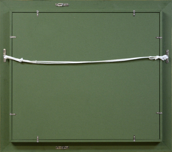 中本昭平「初雪の旭岳」油絵・F8号 額縁裏側部分