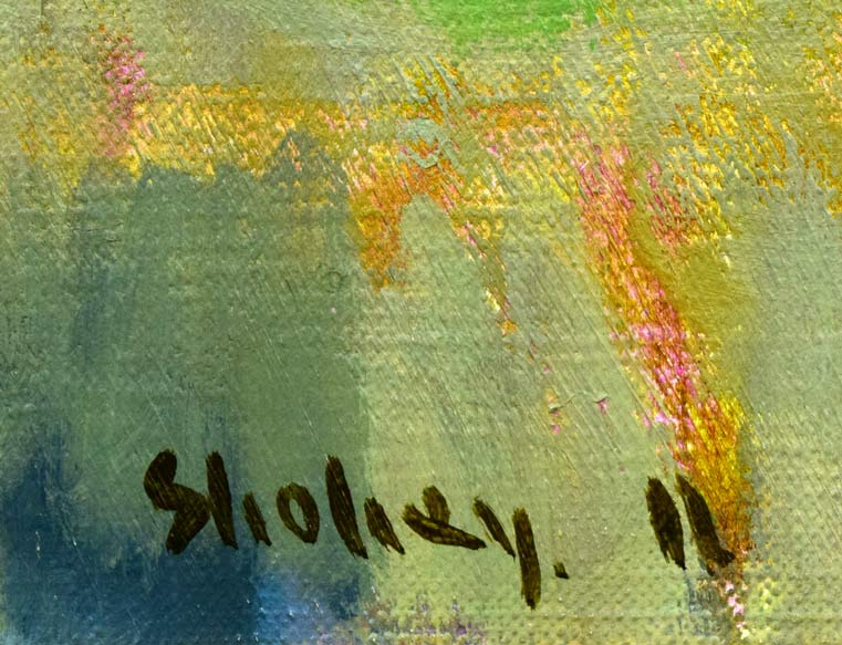 中本 昭平「残雪の山野(襟裳百人浜)」油絵・F10号 サイン拡大画像