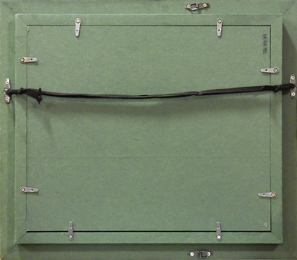 中村勝「セーヌ(フランス)」油絵・F3号 額縁裏側画像