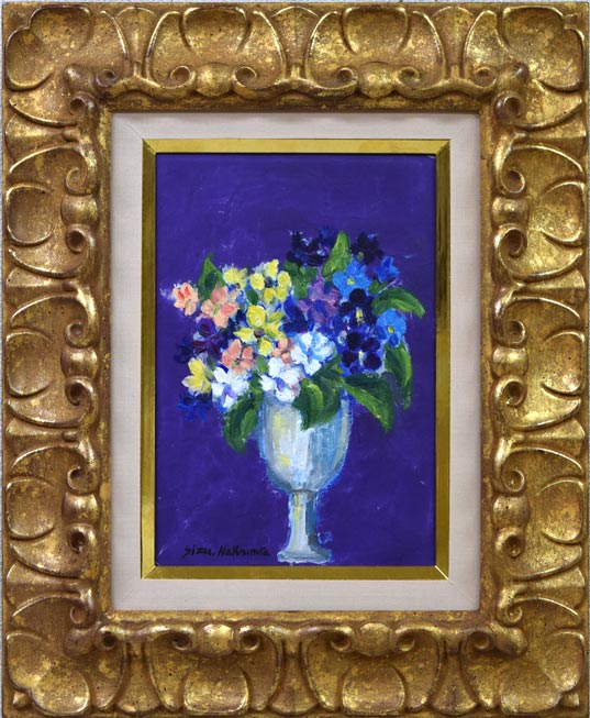 中村静子「花」油絵・SM